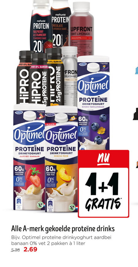 Optimel   drinkyoghurt folder aanbieding bij  Jumbo - details
