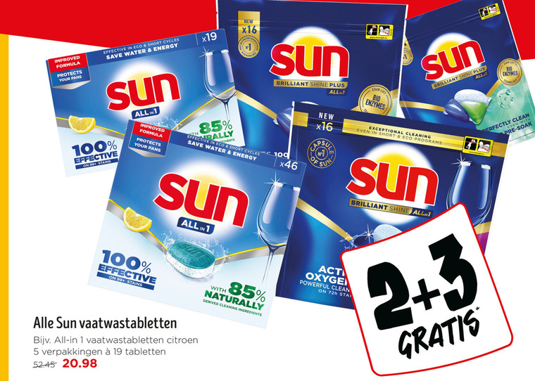 Sun   vaatwasmiddel folder aanbieding bij  Jumbo - details