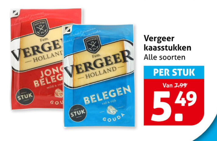 Vergeer   kaas folder aanbieding bij  Hoogvliet - details