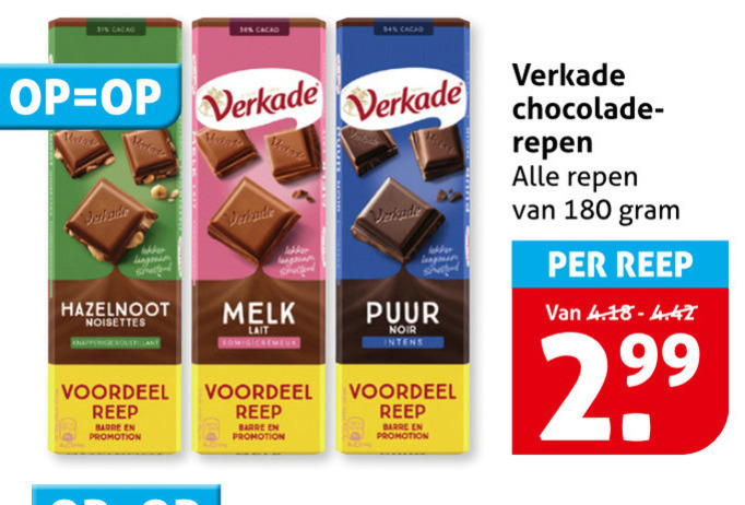 Verkade   chocolade folder aanbieding bij  Hoogvliet - details