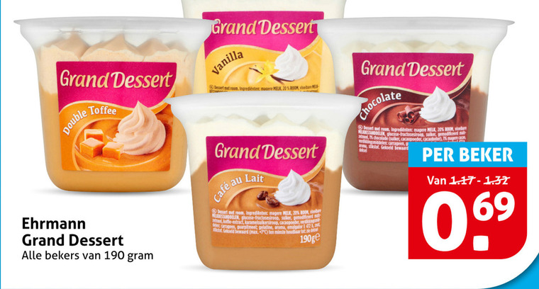 Ehrmann   toetje folder aanbieding bij  Hoogvliet - details