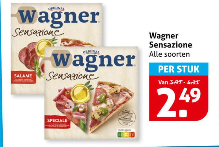 Wagner   diepvriespizza folder aanbieding bij  Hoogvliet - details