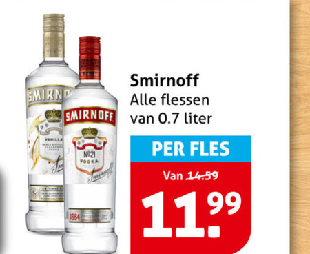 Smirnoff   wodka folder aanbieding bij  Hoogvliet - details