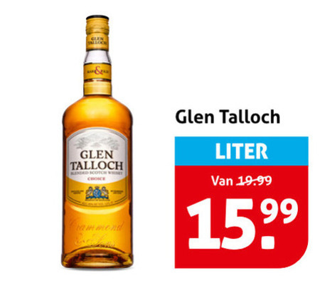 Glen Talloch   whisky folder aanbieding bij  Hoogvliet - details