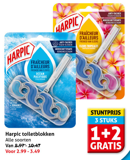 Harpic   toiletblok folder aanbieding bij  Hoogvliet - details