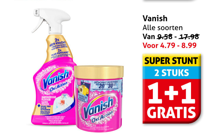 Vanish   vlekkenverwijderaar folder aanbieding bij  Hoogvliet - details