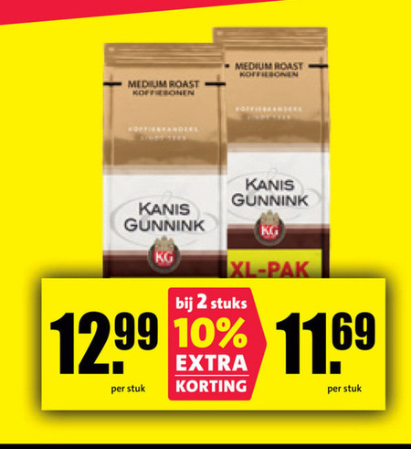 Kanis en Gunnink   koffiebonen folder aanbieding bij  Boni - details
