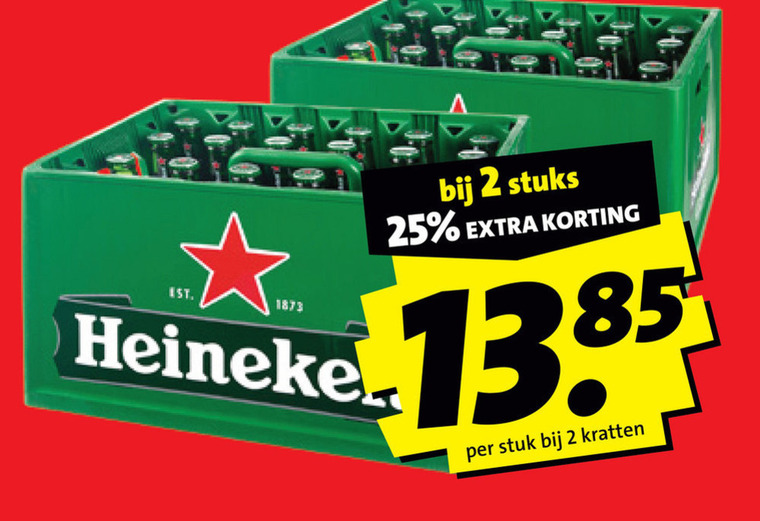 Heineken   krat bier folder aanbieding bij  Boni - details
