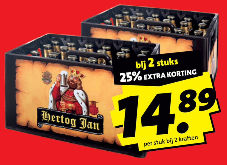 Hertog Jan   krat bier folder aanbieding bij  Boni - details