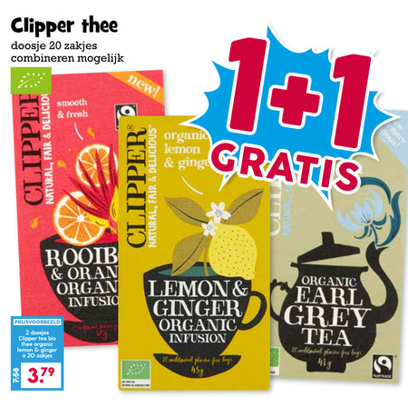 Clipper   thee folder aanbieding bij  Boons&nbsp;Markt - details