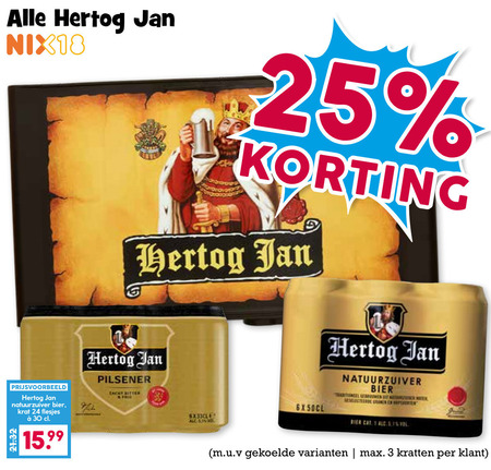 Hertog Jan   krat bier, blikje bier folder aanbieding bij  Boons&nbsp;Markt - details