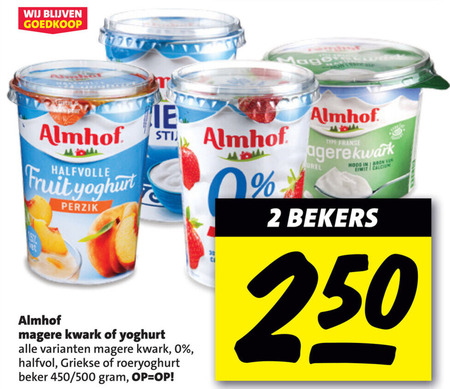 Almhof   kwark, vruchtenyoghurt folder aanbieding bij  Nettorama - details