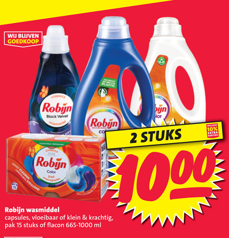 Robijn   wasmiddel folder aanbieding bij  Nettorama - details
