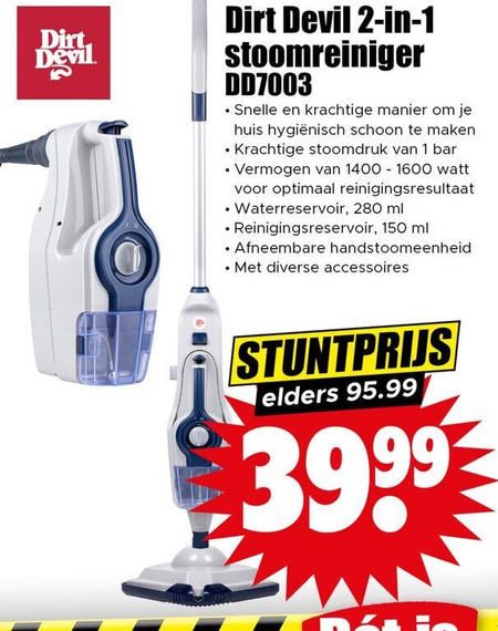 Dirt Devil   stoomreiniger folder aanbieding bij  Dirk - details