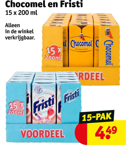 Fristi   drinkyoghurt, chocolademelk folder aanbieding bij  Kruidvat - details