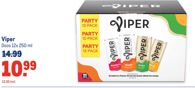 Viper   hard seltzer folder aanbieding bij  Makro - details