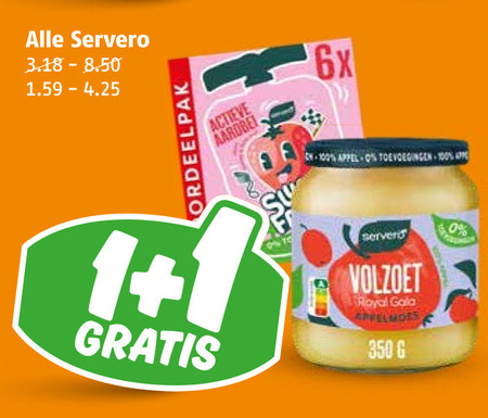 Servero   appelmoes, groenteconserven folder aanbieding bij  Poiesz - details