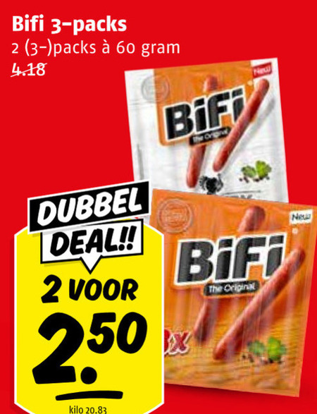 Bifi   bierworstjes folder aanbieding bij  Poiesz - details