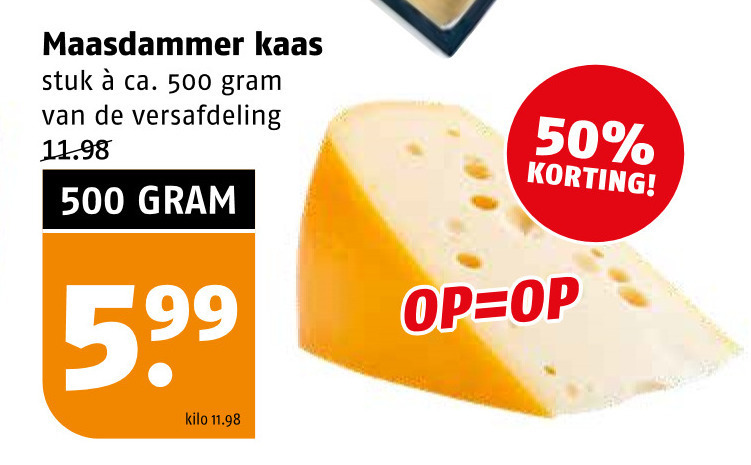 Maasdammer   kaas folder aanbieding bij  Poiesz - details
