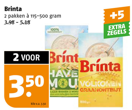 Brinta   havermout folder aanbieding bij  Poiesz - details