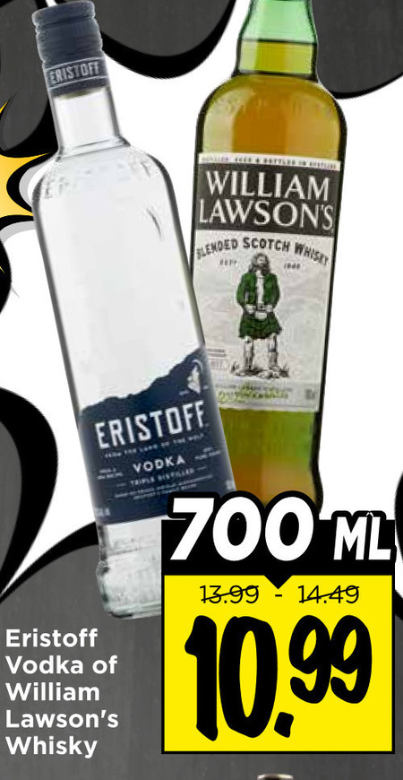 Eristoff   whisky, wodka folder aanbieding bij  Vomar - details