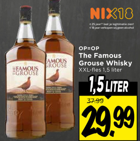 Famous Grouse   whisky folder aanbieding bij  Vomar - details