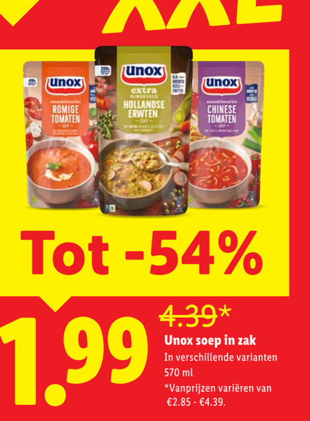 Unox   soep folder aanbieding bij  Lidl - details