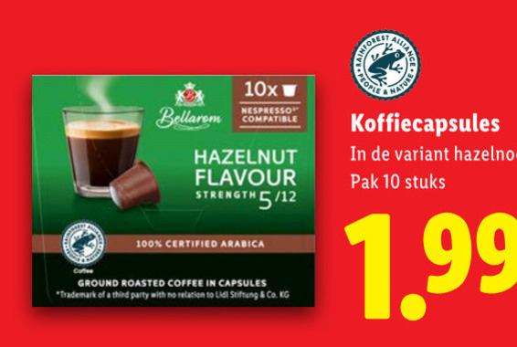 Bellarom   koffiecups folder aanbieding bij  Lidl - details