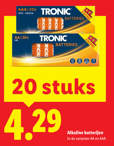 Tronic   batterij folder aanbieding bij  Lidl - details