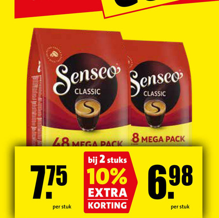 douwe egberts senseo koffiepads 2 8 10 48 classic mega pack stuks stuk folder aanbieding bij Boni Douwe Egberts Senseo koffiepad folder aanbieding bij Boni - details