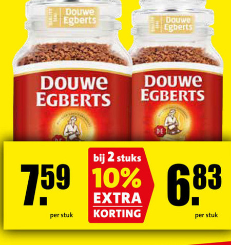 Douwe Egberts   oploskoffie folder aanbieding bij  Boni - details