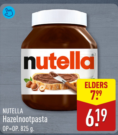 Nutella   hazelnootpasta folder aanbieding bij  Aldi - details