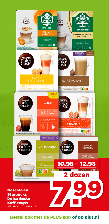 Nescafe   dolce gusto capsules folder aanbieding bij  Plus - details