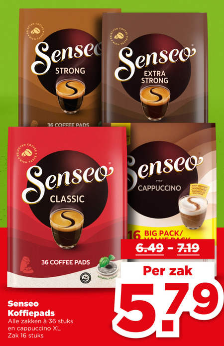 Douwe Egberts Senseo   koffiepad folder aanbieding bij  Plus - details