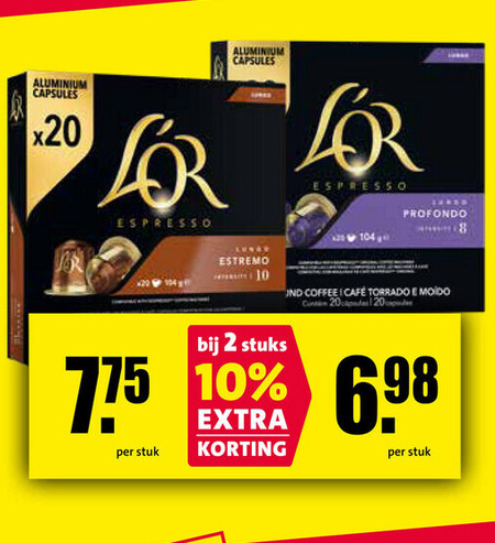 Douwe Egberts L Or   koffiecups folder aanbieding bij  Nettorama - details