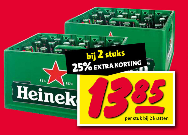 Heineken   krat bier folder aanbieding bij  Nettorama - details
