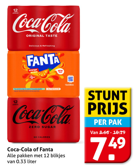 Fanta   cola, frisdrank folder aanbieding bij  Hoogvliet - details