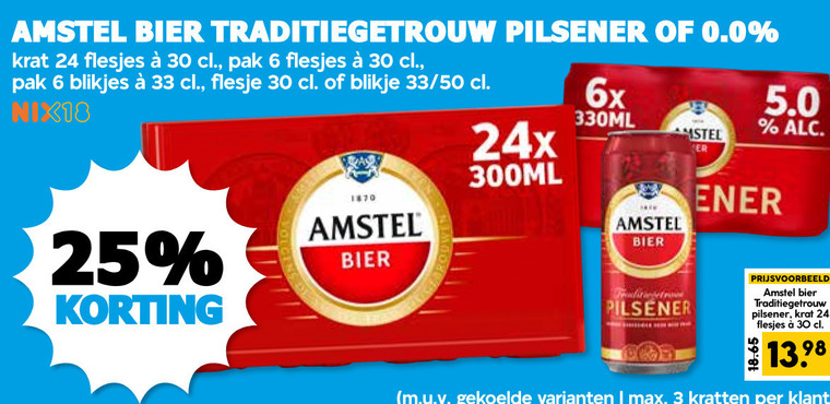 Amstel   blikje bier, krat bier folder aanbieding bij  Boons&nbsp;Markt - details