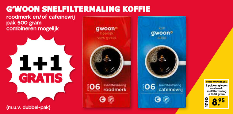 Gwoon   koffie folder aanbieding bij  MCD&nbsp;Supermarkt&nbsp;Basis - details