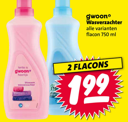 Gwoon   wasverzachter folder aanbieding bij  Nettorama - details
