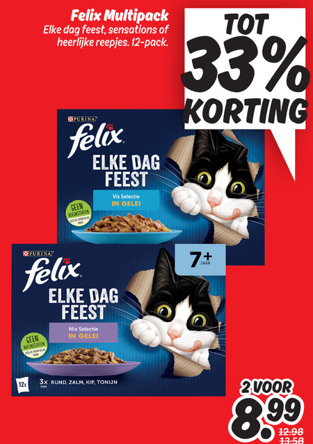Felix   kattenvoer folder aanbieding bij  Dekamarkt - details