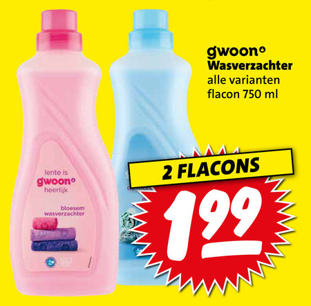 Gwoon   wasverzachter folder aanbieding bij  Boni - details