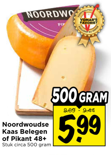 Noordwoudse   kaas folder aanbieding bij  Vomar - details