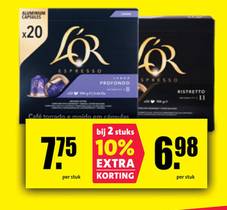 Douwe Egberts L Or   koffiecups folder aanbieding bij  Nettorama - details