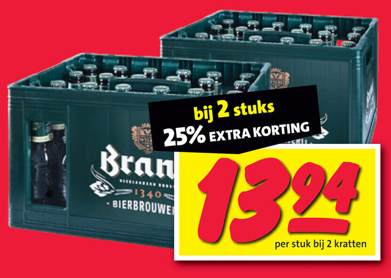 Brand   krat bier folder aanbieding bij  Nettorama - details