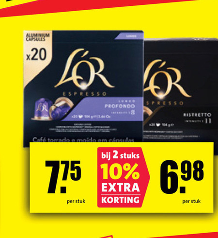 Douwe Egberts L Or   koffiecups folder aanbieding bij  Boni - details