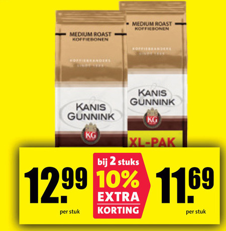 Kanis en Gunnink   koffiebonen folder aanbieding bij  Boni - details