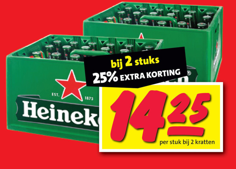 Heineken   krat bier folder aanbieding bij  Boni - details