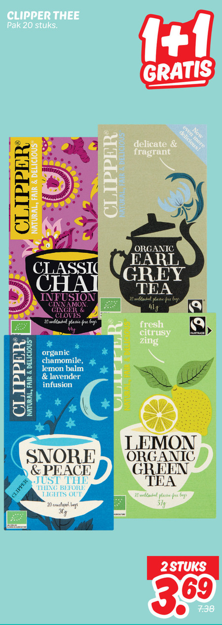Clipper   thee folder aanbieding bij  Dekamarkt - details