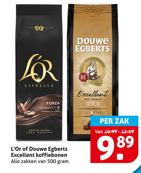 Douwe Egberts L Or   koffiebonen folder aanbieding bij  Hoogvliet - details